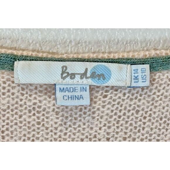 Boden Women's Light Pink Mixed Mohair Wool Blend Open Front Cardigan Sweater 10 - Picture 4 of 9